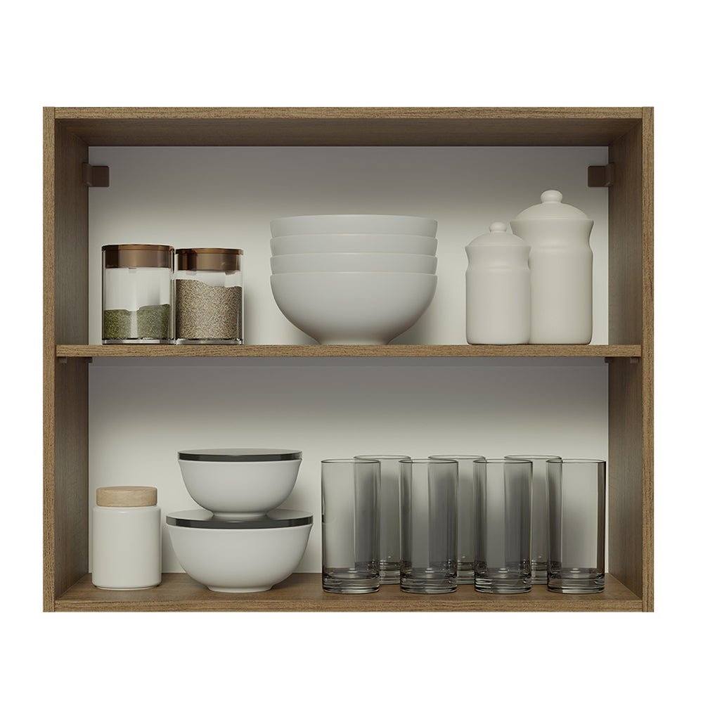 Mueble Superior de Cocina Glamy Marron 80x66cm con Un Entrepaño - MUEBLES SUPERIORES DE COCINA | Bylmo