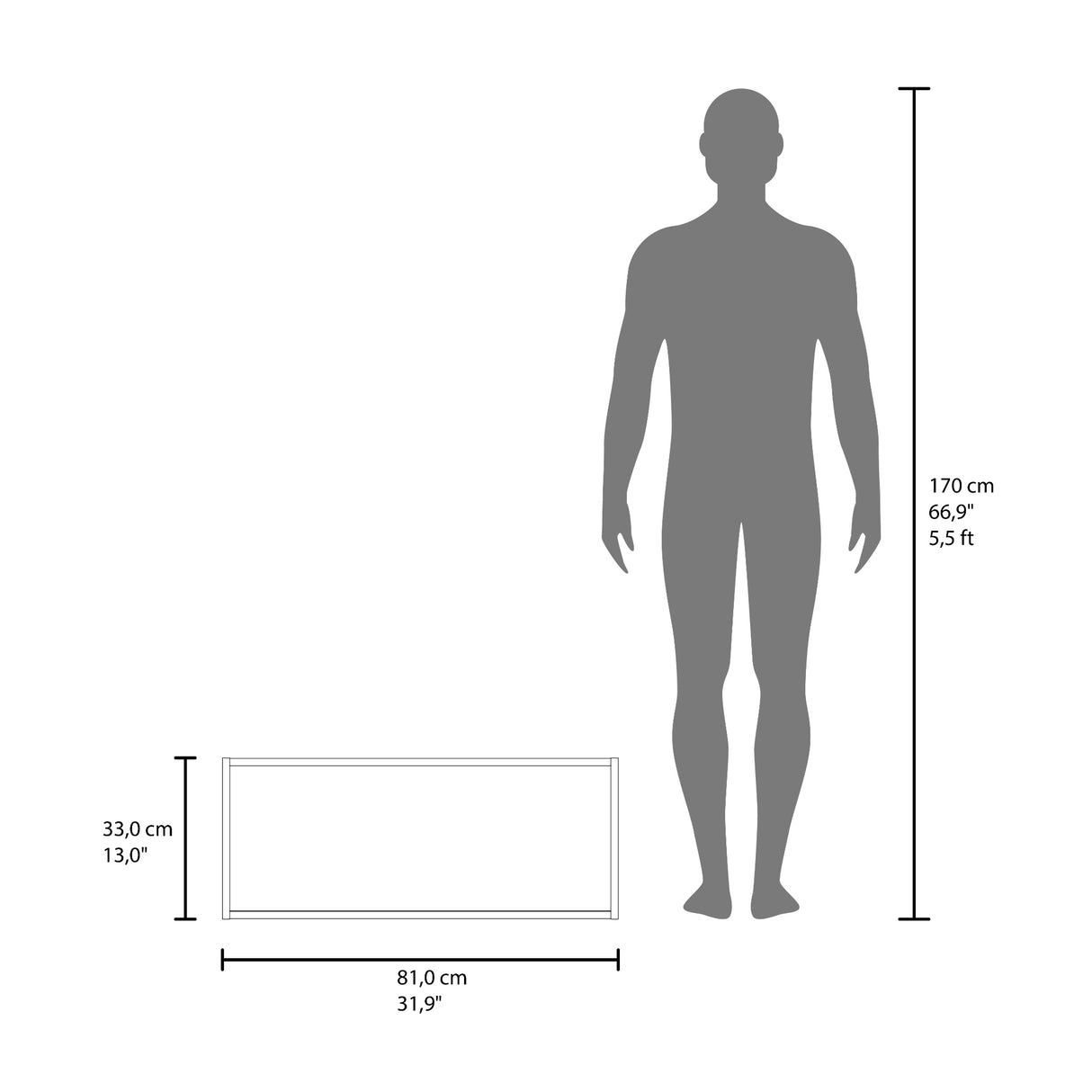 Estanteria Flotante Note Blanco 81x33cm Rectangular Con Un Compartimiento - BIBLIOTECAS Y ESTANTERIAS | Bylmo