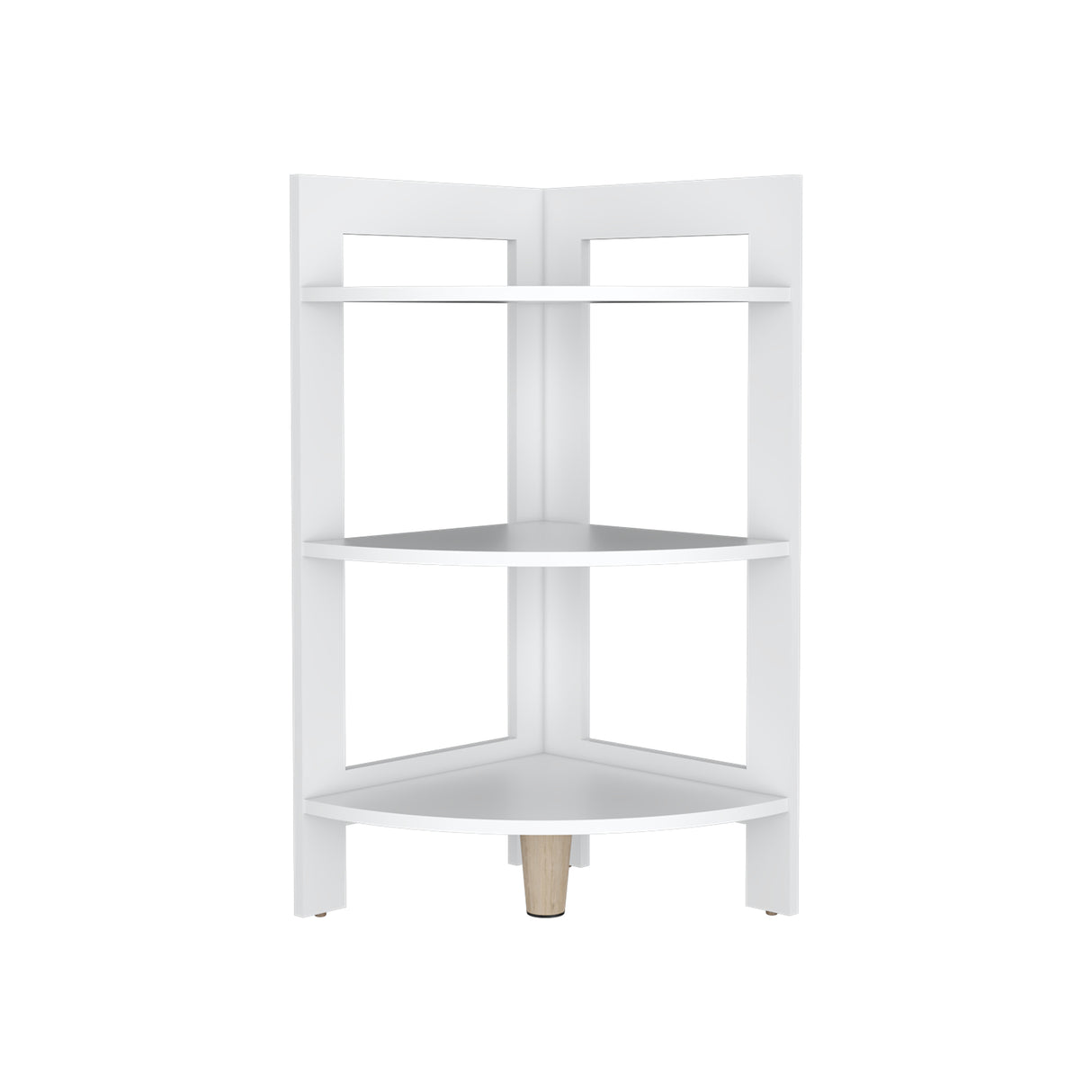 Mesa Auxiliar Esquinera Riga Blanco 38.8x80.6cm con Patas y Tres Compartimientos - MESAS AUXILIARES | Bylmo