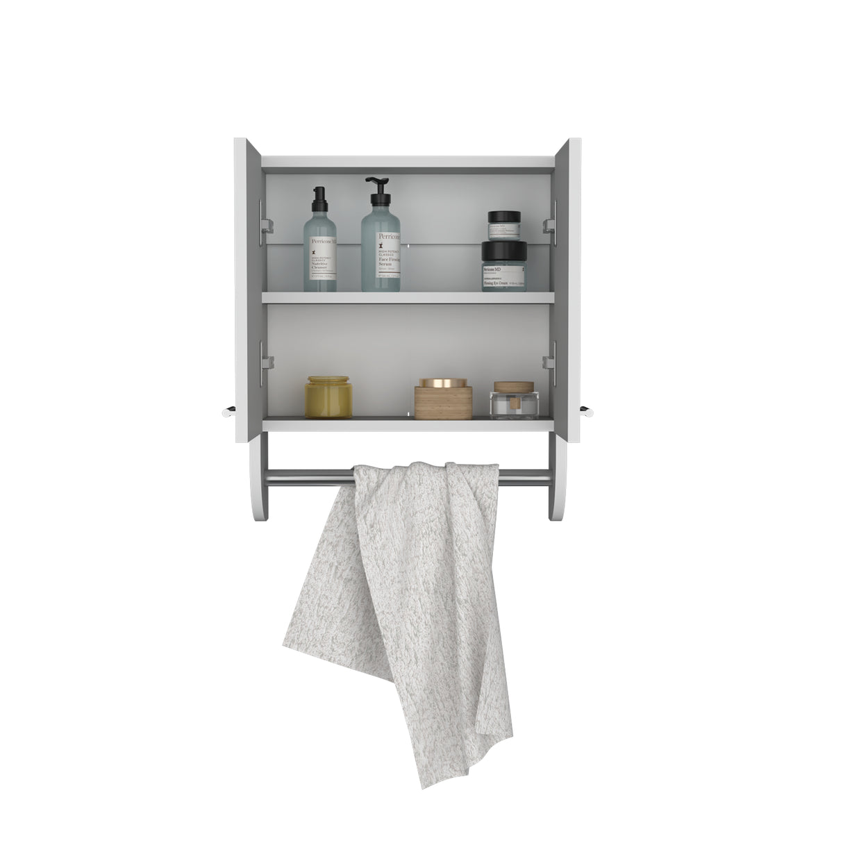 Gabinete de Baño Blanco 45x50cm Rectangular con Espejo y Un Entrepaño - GABINETES DE BANHO | Bylmo