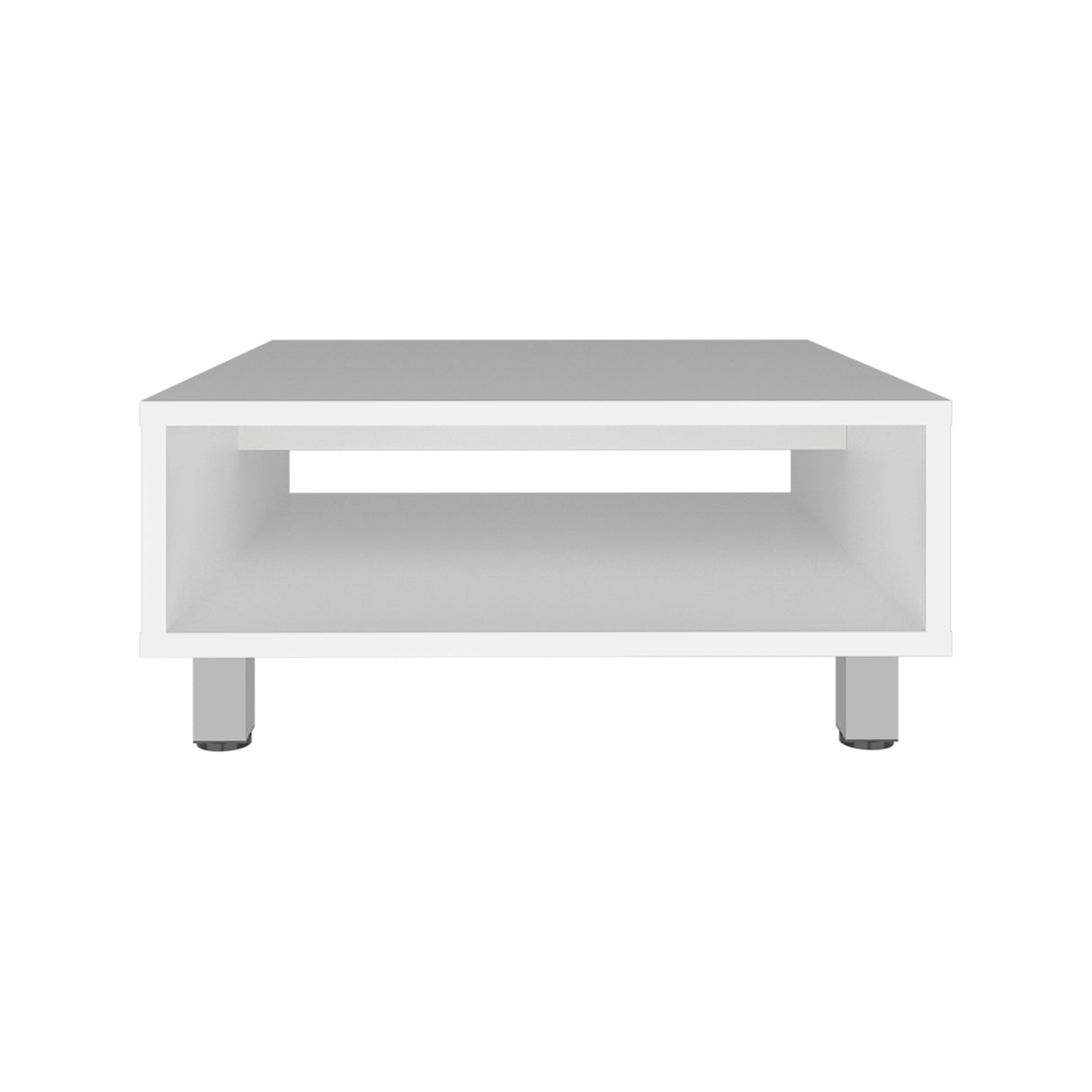 Mesa de Centro Eclipse Blanco 60x26.9cm Rectangular con Patas y con Compartimiento - MESAS DE CENTRO | Bylmo