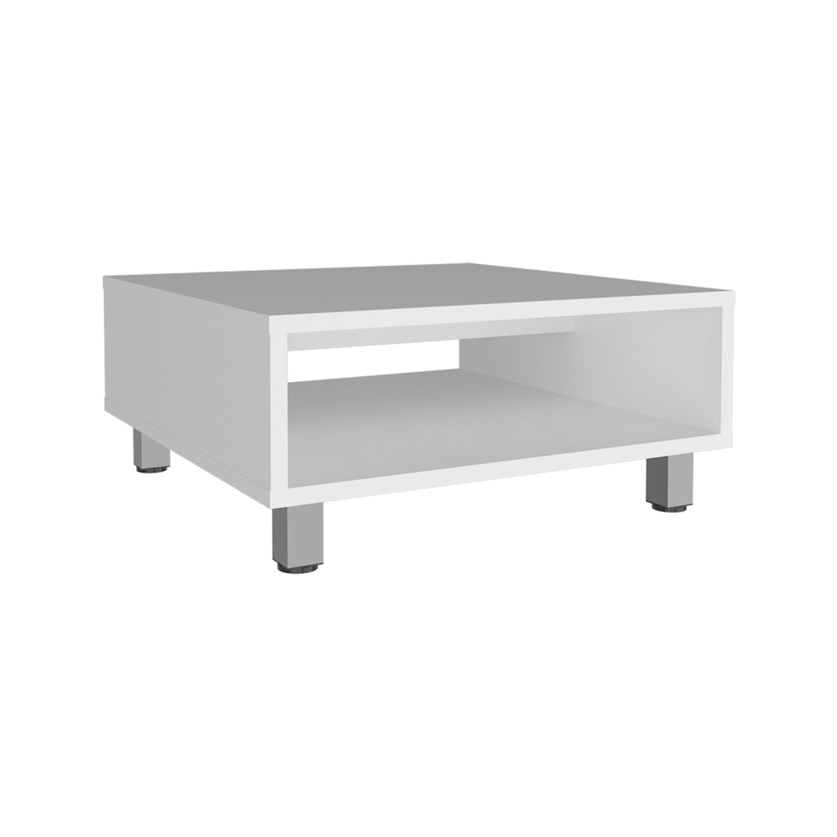 Mesa de Centro Eclipse Blanco 60x26.9cm Rectangular con Patas y con Compartimiento - MESAS DE CENTRO | Bylmo