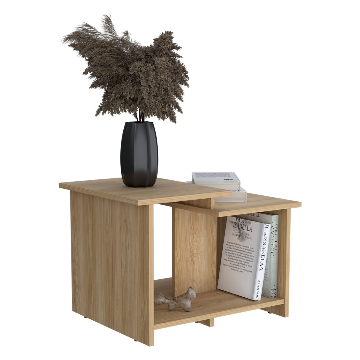 Mesa de Centro Wema 3 Eco Fresno 60x42.2cm Rectangular con Compartimiento - MESAS DE CENTRO | Bylmo