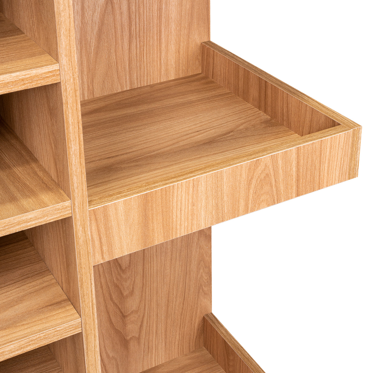 Bar Esquinero Lyman Fresno Europeo 46.6x116cm con Catorce Portabotellas y Tres Compartimientos - BARES | Bylmo