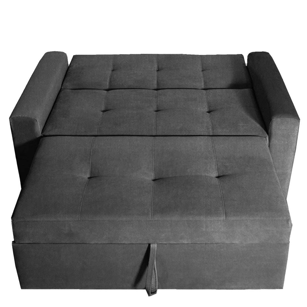Sofá Cama Germano Gris 150x90cm Reclinable con Dos Cojines decorativos - SOFAS Y POLTRONAS | Bylmo