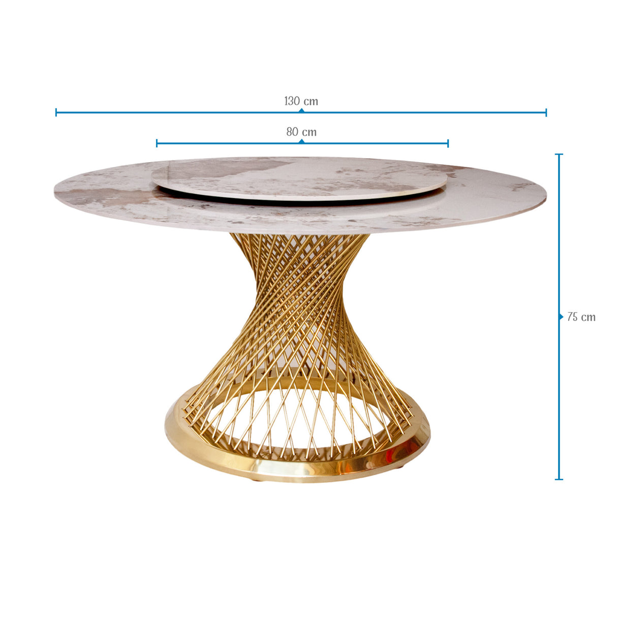 Comedor Carrusel Gris 130x75cm Circular de Seis Puestos con Seis Sillas - COMEDORES | Bylmo
