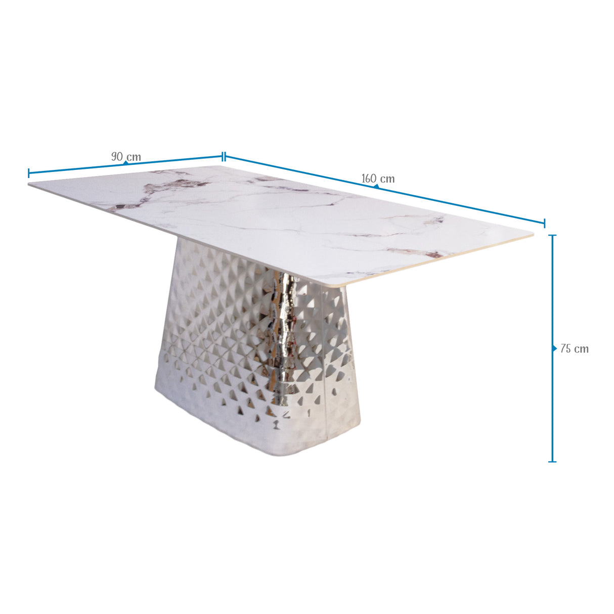 Comedor Dubái Gris 90x75cm Rectangular de Seis Puestos con Seis Sillas - COMEDORES | Bylmo