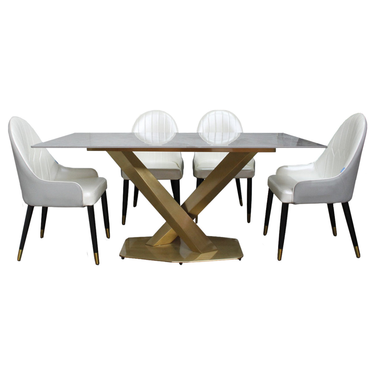 Comedor Ginebra Gris 80x75cm Rectangular de Cuatro Puestos con Cuatro Sillas - COMEDORES | Bylmo