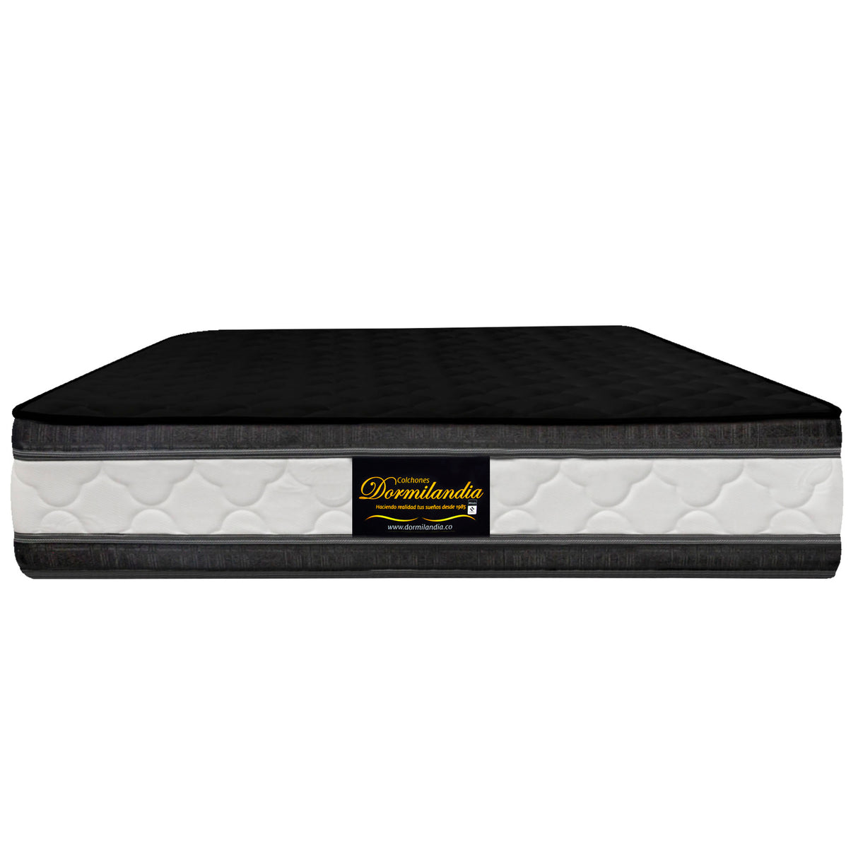 Colchón Marshall Negro Queen 160 X 190 Cm Firmeza Medio Doble Faz - COLCHONES | Bylmo