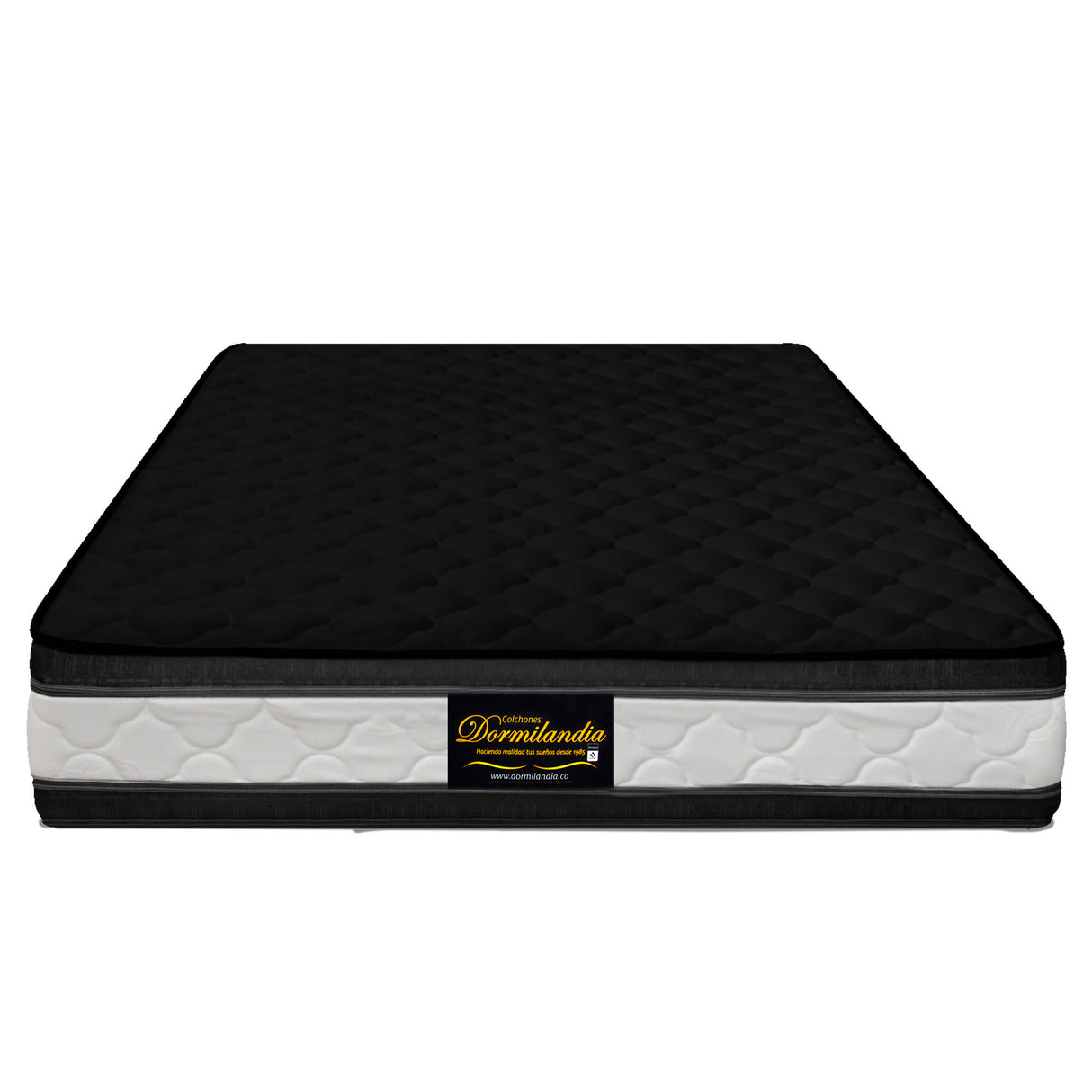 Colchón Marshall Negro Queen 160 X 190 Cm Firmeza Medio Doble Faz - COLCHONES | Bylmo