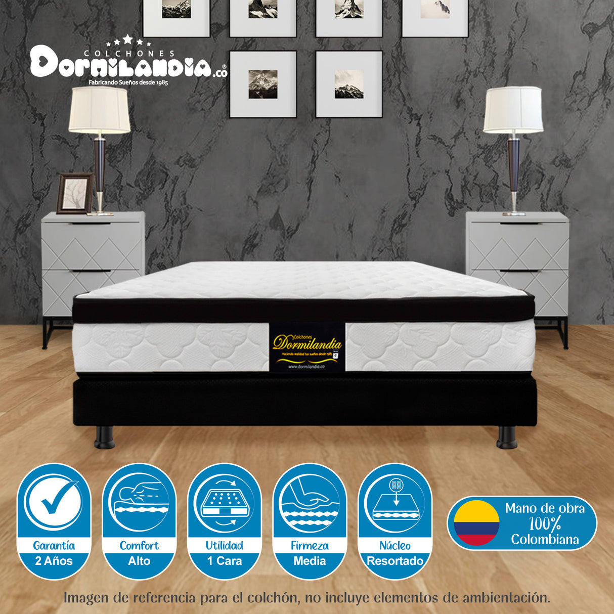 Colchón Versalles Blanco Doble 140 X 190 Cm Firmeza Medio - COLCHONES | Bylmo