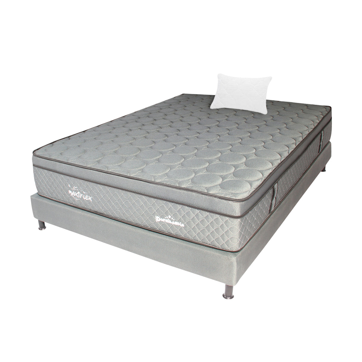Combo Base Cama y Colchón Maxiflex Gris Sencillo 100 X 190 Cm Firmeza Suave - COLCHONES | Bylmo