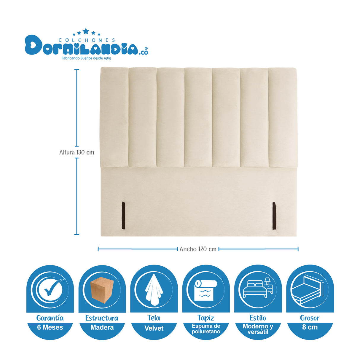 Combo Colchón Excalibur Gris Semidoble 120 X 190 Cm Firmeza Medio Doble Faz Con Cabecero y Base Cama - COLCHONES | Bylmo