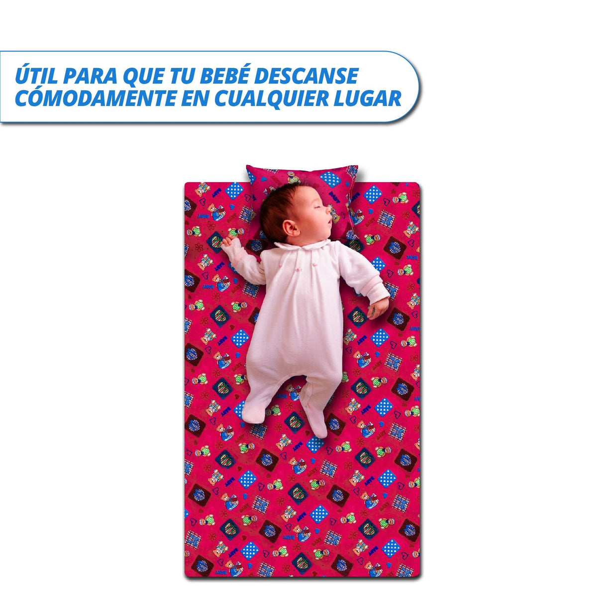 Colchoneta Osos Baby Rosa 70x130cm Para Bebés - COLCHONES | Bylmo