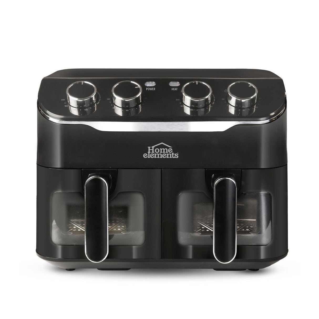 Freidora de Aire Negro 37.5x36cm De 8 Litros Con Cuatro Funciones Preconfiguradas y Dos Canastillas - FREIDORAS DE AIRE | Bylmo