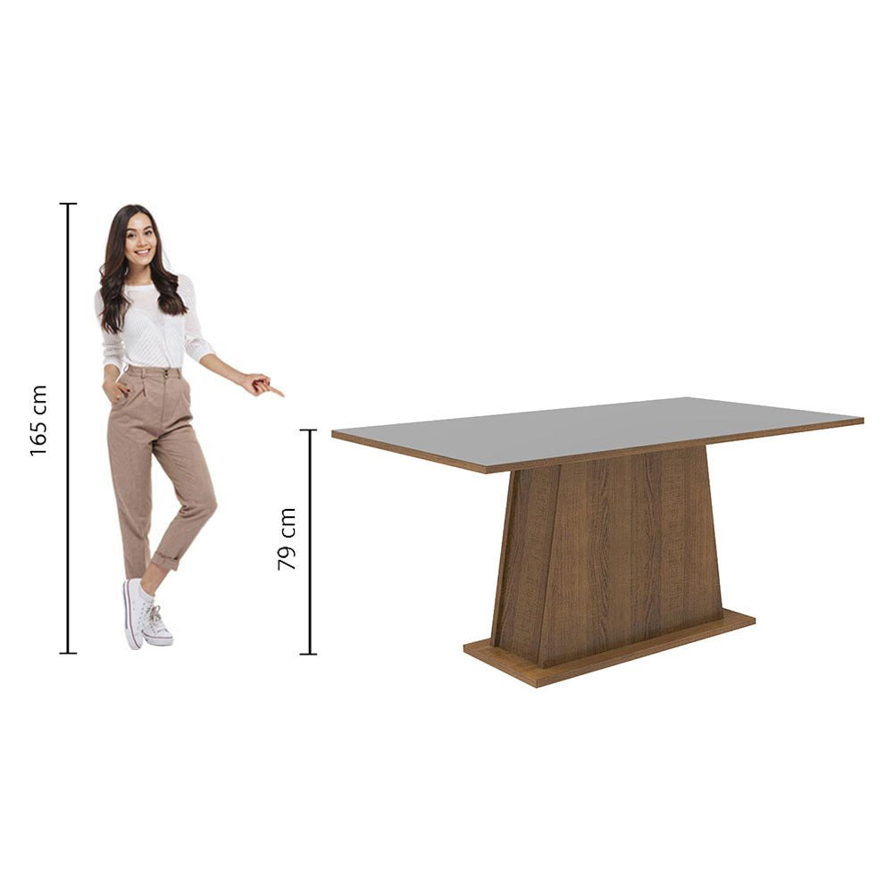 Comedor Rústico Marron y Gris 160x79cm Rectangular de Seis Puestos Sin Sillas - COMEDORES | Bylmo