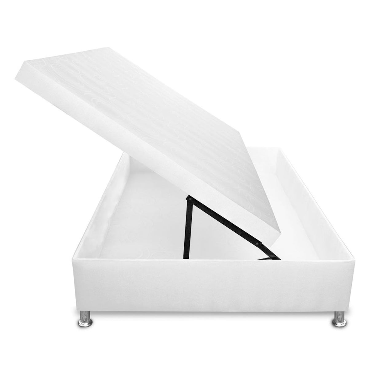 Cama Baúl Blanco 90x43Cm Para Cochón Sencillo 90 X 190 Cm de Apertura Horizontal - CAMAS | Bylmo