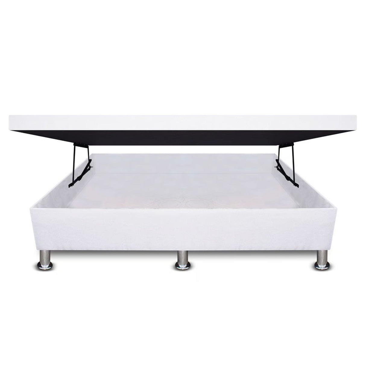 Cama Baúl Blanco 90x43Cm Para Cochón Sencillo 90 X 190 Cm de Apertura Horizontal - CAMAS | Bylmo