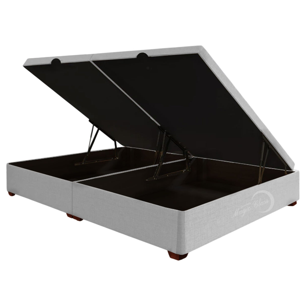 Cama Baúl Blanco 200x43Cm Para Cochón King 200 X 200 Cm de Apertura Hidráulica - CAMAS | Bylmo