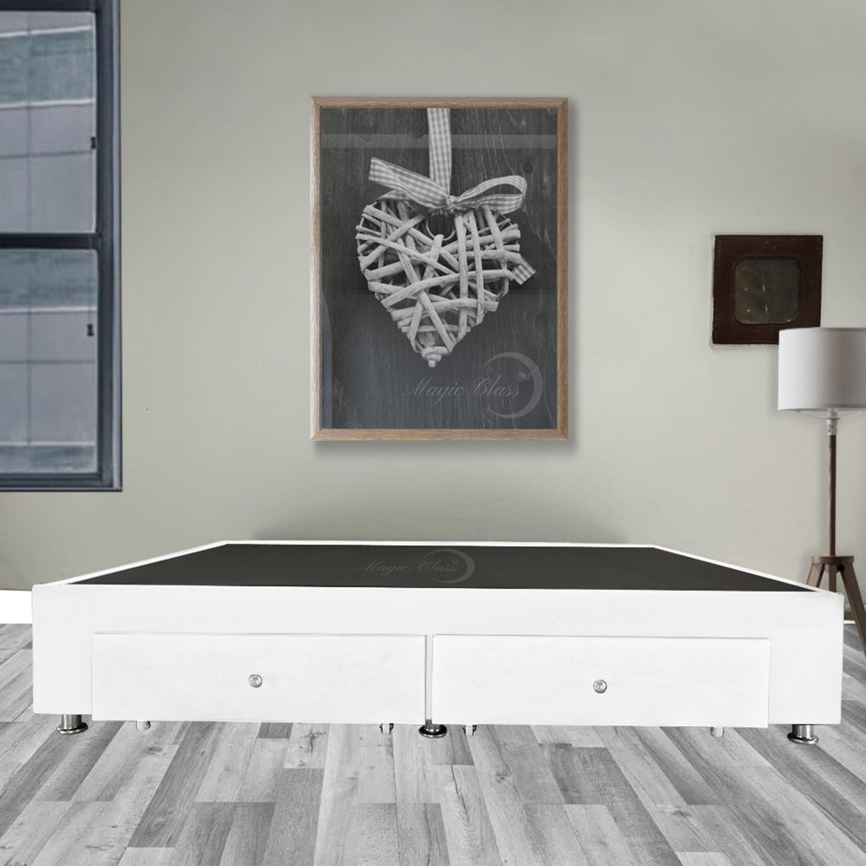 Base Cama Blanco 90x40Cm Para Cochón Sencillo 90 X 190 Cm Con Cajones - CAMAS | Bylmo