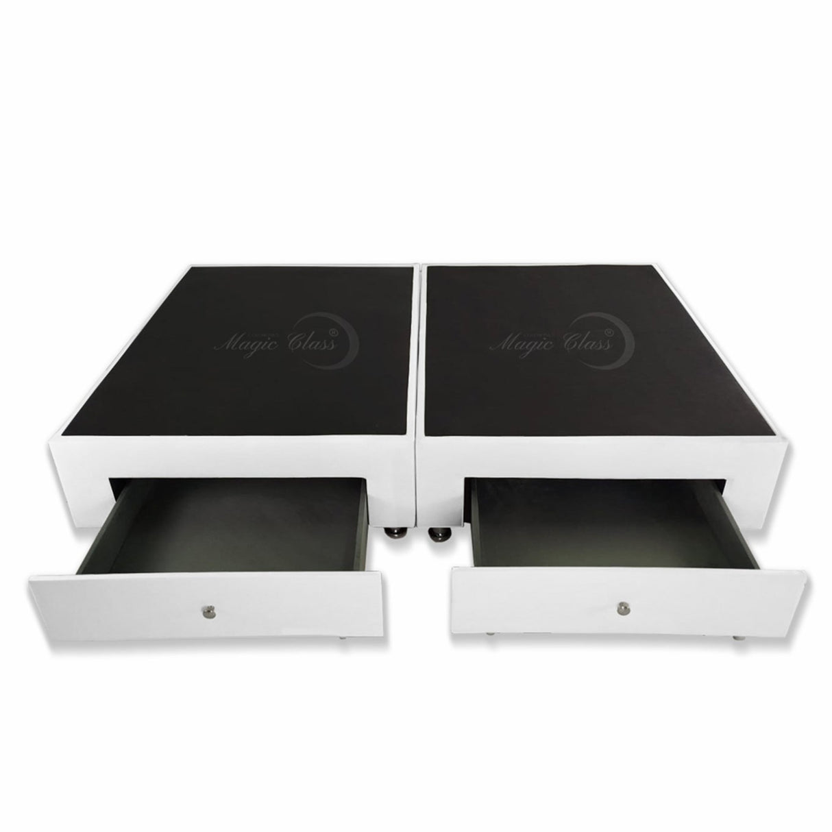 Base Cama Dividida Blanco 120x40Cm Para Cochón Dividida Semidoble 120 X 190 Cm Con Cajones - CAMAS | Bylmo