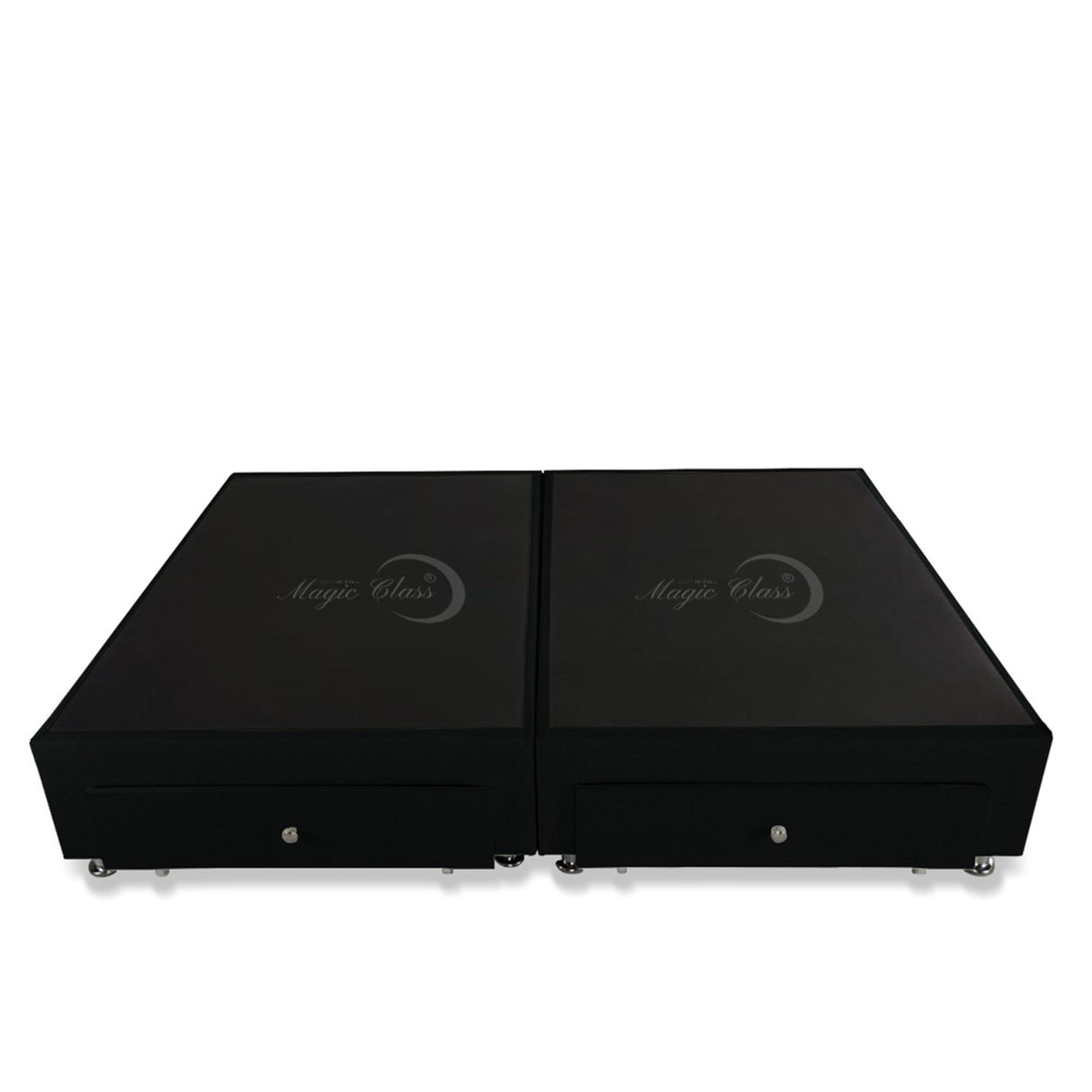 Base Cama Dividida Negro 200x40Cm Para Cochón Dividida King 200 X 200 Cm Con Cajones - CAMAS | Bylmo