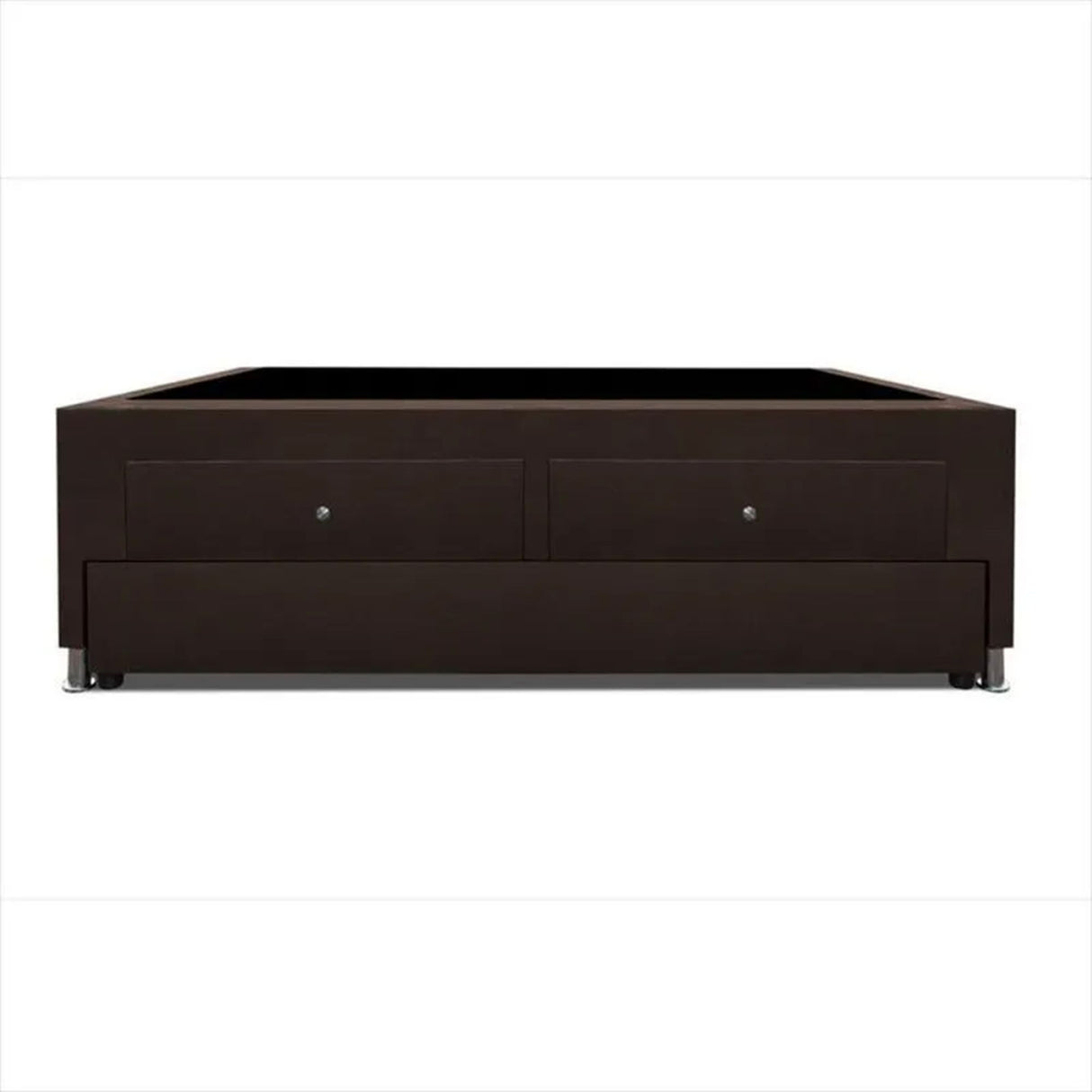 Cama Nido Cafe 90x60Cm Para Cochón Sencillo 90 X 190 Cm Con Baúl y Cajones - CAMAS | Bylmo