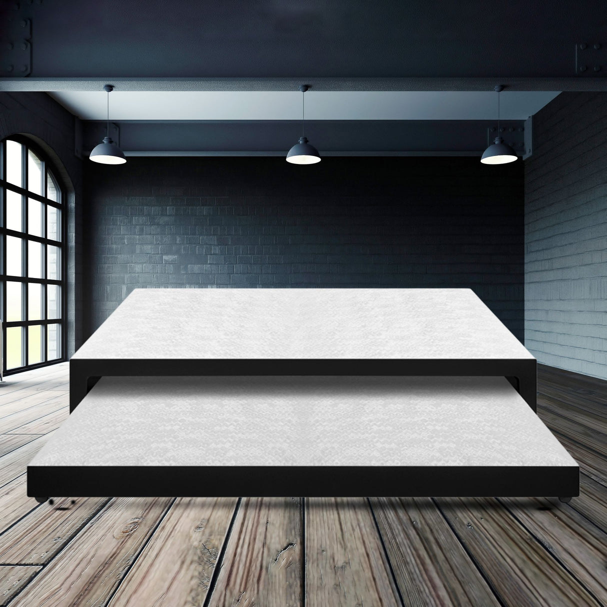 Cama Nido Duplex Negro 100x40Cm Para Cochón Sencillo 100 X 190 Cm - CAMAS | Bylmo