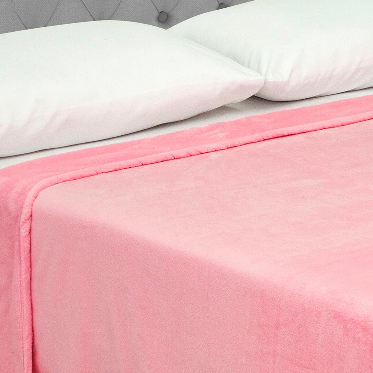 Cobija Piel de Durazno Rosado 180x200cm Fondo Entero Extrasuave - COBIJAS Y MANTAS | Bylmo