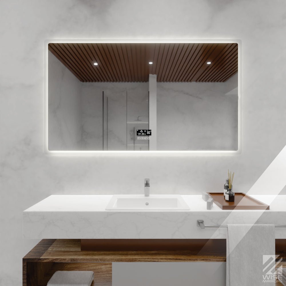 Espejo de Baño 120x70cm Rectangular con Sistema Led Touch y Sistema Bluetooth - ESPEJOS DE BANHO | Bylmo