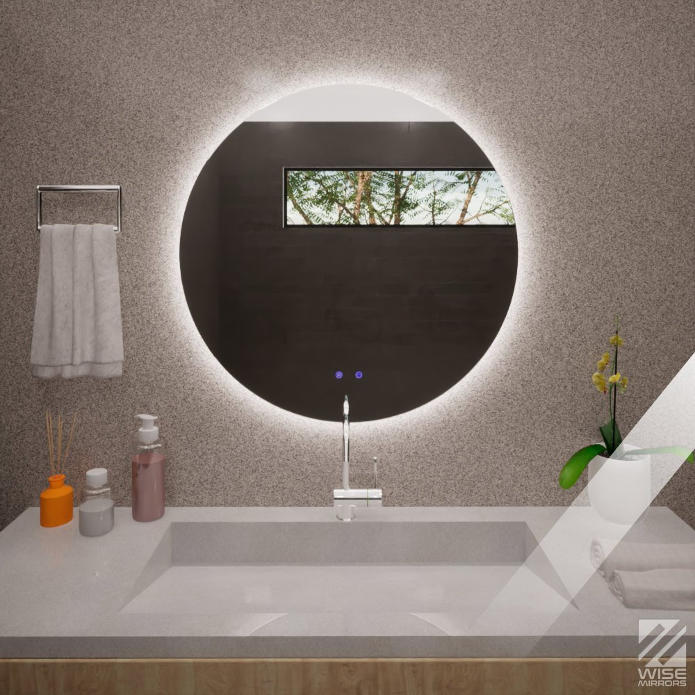 Espejo de Baño 80x80cm Redondo con Luz Retroiluminada Led Touch - ESPEJOS DE BANHO | Bylmo