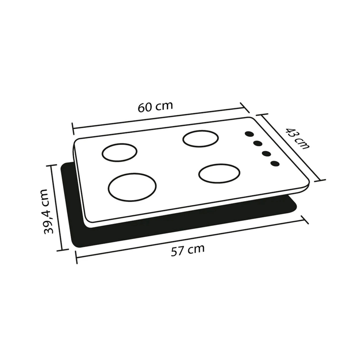 Cocina Ambar Blanco y Gracia 150x212cm Con Meson de Marmol Sintético y Estufa Esmaltada - COCINAS | Bylmo