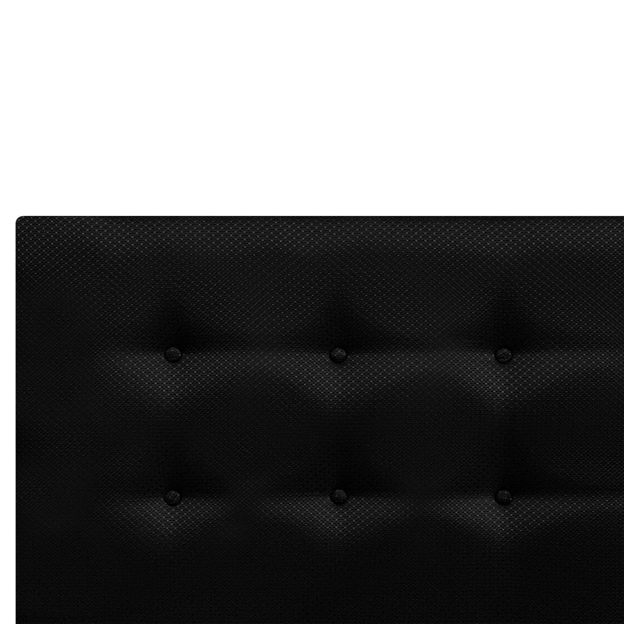 Cabecero Dublín Negro 120x115cm con Acabado Liso para Cama Semidoble - CABECEROS | Bylmo