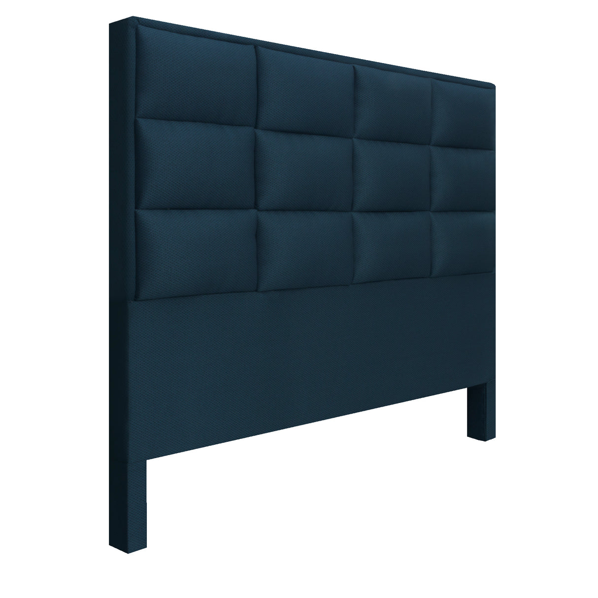 Cabecero Londres Azul 120x120cm con Acabado Abullonado para Cama Semidoble - CABECEROS | Bylmo