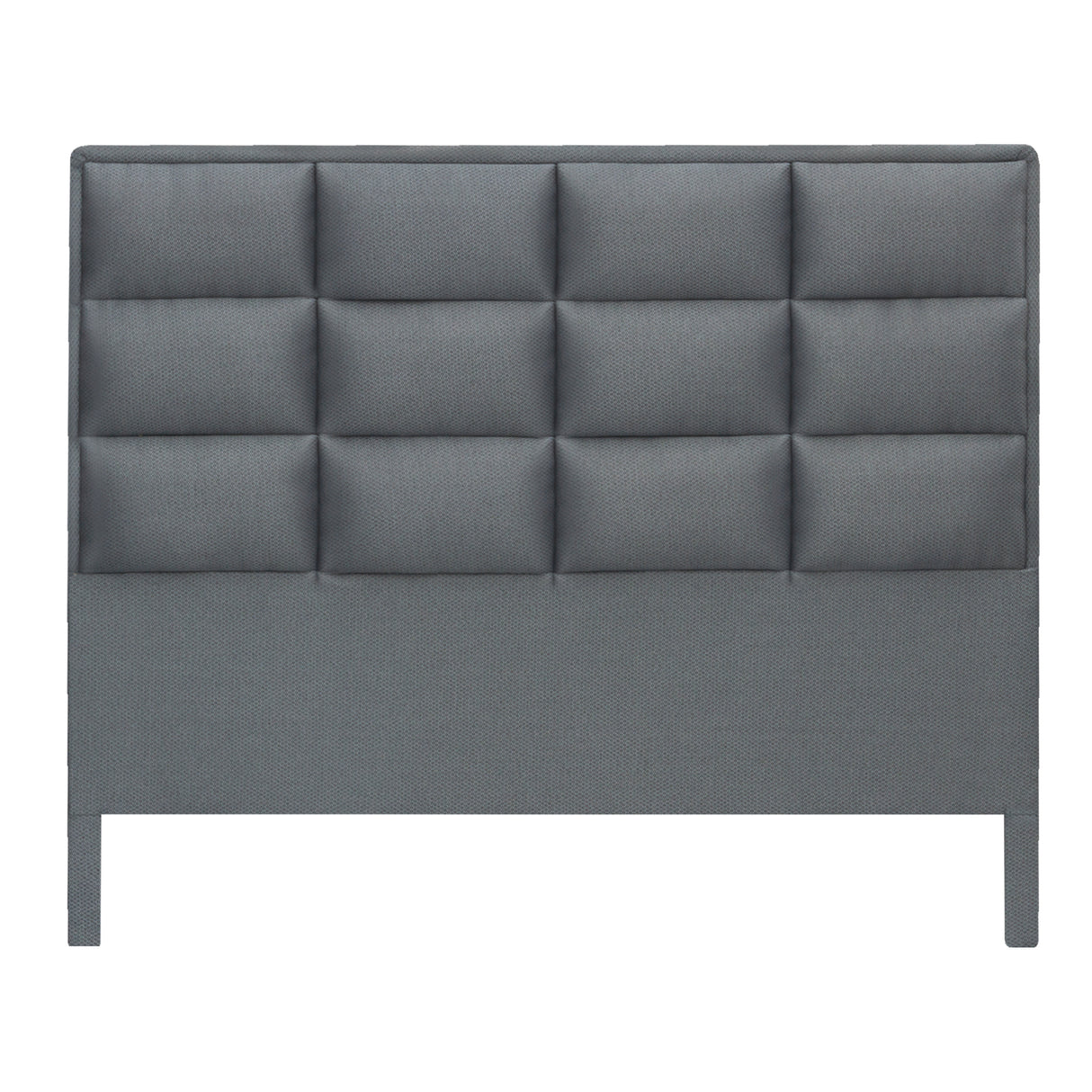 Cabecero Londres Gris 120x120cm con Acabado Abullonado para Cama Semidoble - CABECEROS | Bylmo