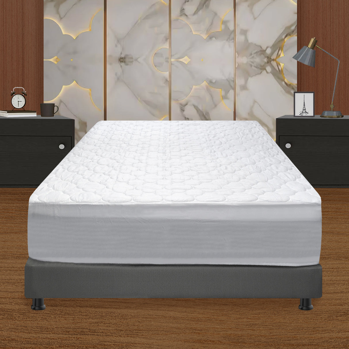 Protector de Colchón Blanco 120x190cm Acolchado - PROTECTORES DE COLCHON | Bylmo