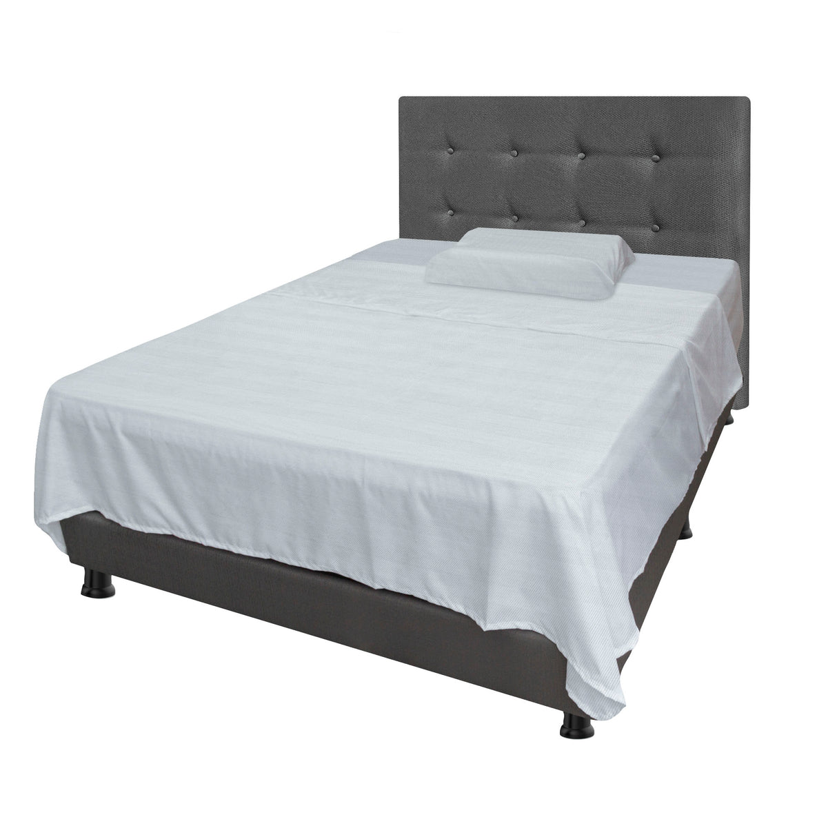 Juego de Sabanas Blanco para Cama Sencilla 100 x 190 Cm Hipoelergénicas y Antiácaros - SABANAS | Bylmo