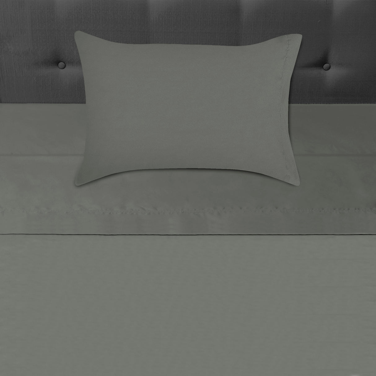 Juego de Sabanas Gris para Cama Sencilla 100 x 190 Cm Hipoelergénicas y Antiácaros - SABANAS | Bylmo