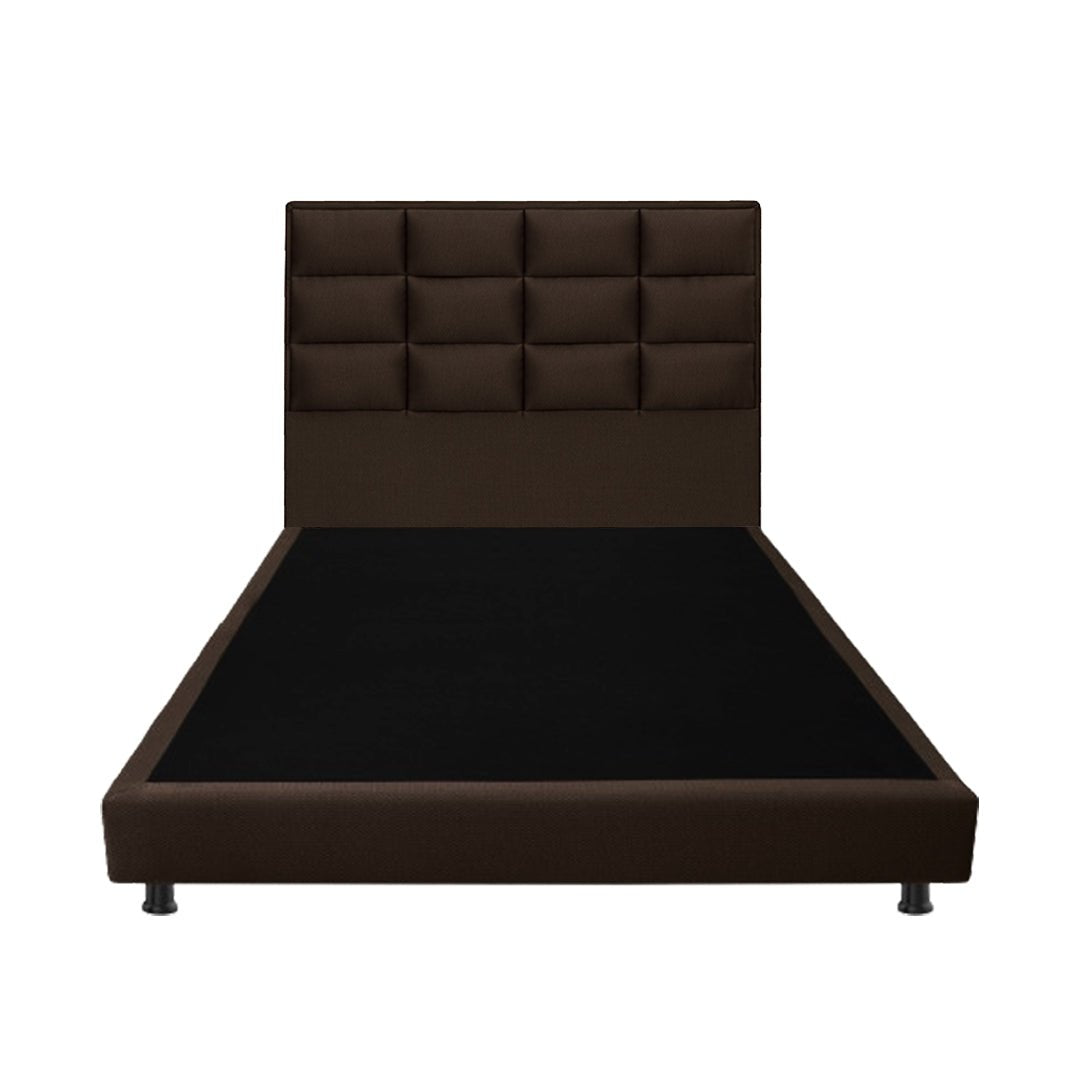 Combo Base Cama y Cabecero Londres Cafe 120x190cm Con Patas - CAMAS | Bylmo