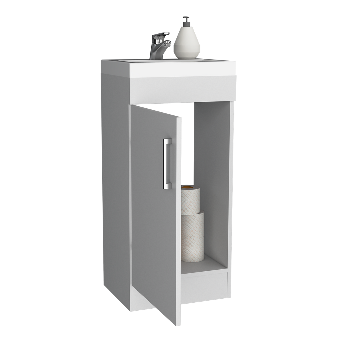 Mueble para Lavamanos Madrid Blanco 40x83cm con Lavamanos - MUEBLES PARA LAVAMANOS | Bylmo