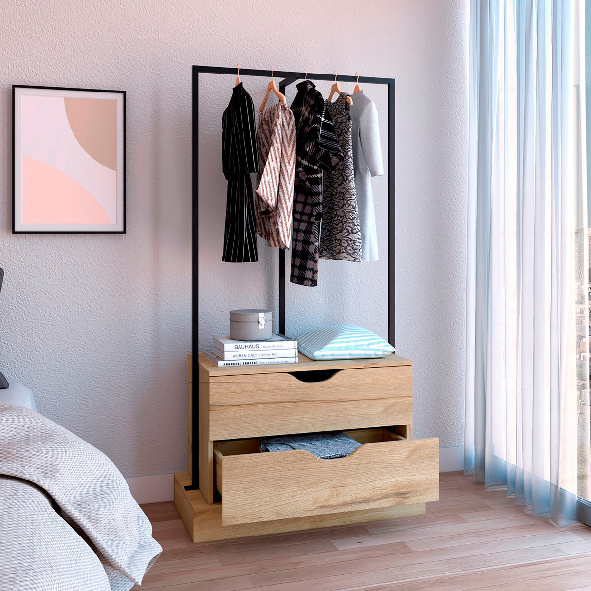 Closet Open Dreams Connect Duna 84x160cm Con Dos Cajones y Sin Puertas - CLOSETS | Bylmo