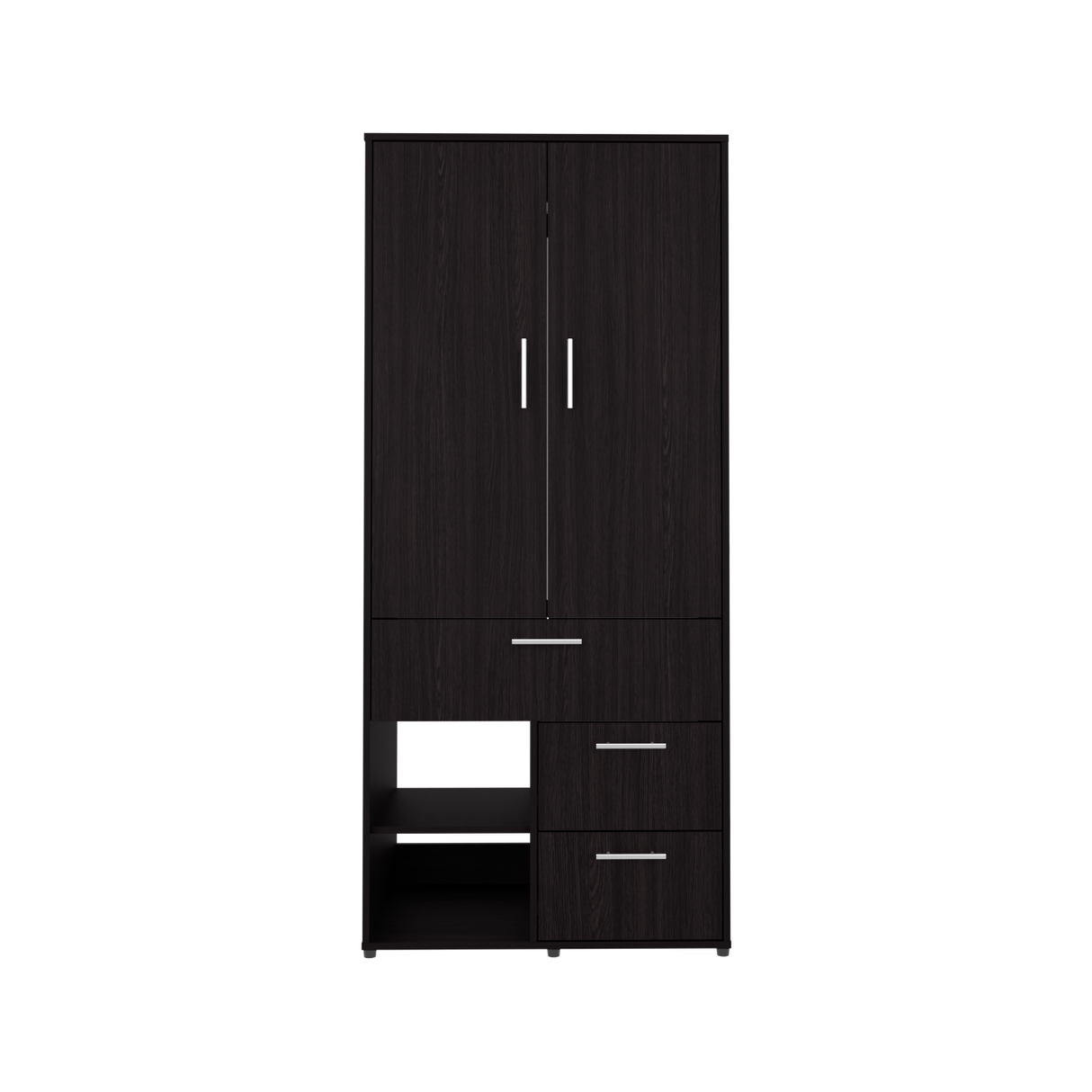 Closet Alpine Wengue 80.2x179.6cm Con Tres Cajones y Dos Puertas - CLOSETS | Bylmo