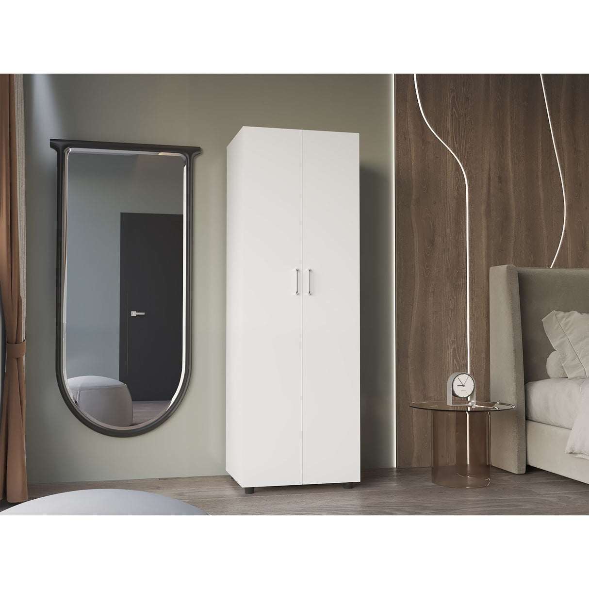 Closet Aurora Blanco 60x180cm Sin Cajones y Dos Puertas - CLOSETS | Bylmo