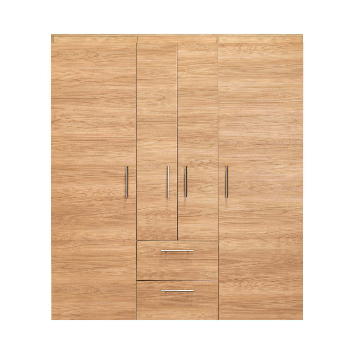 Closet Bariloche Eco Fresno Europeo y Wengue 150.3x177.9cm Con Dos Cajones y Cuatro Puertas - CLOSETS | Bylmo