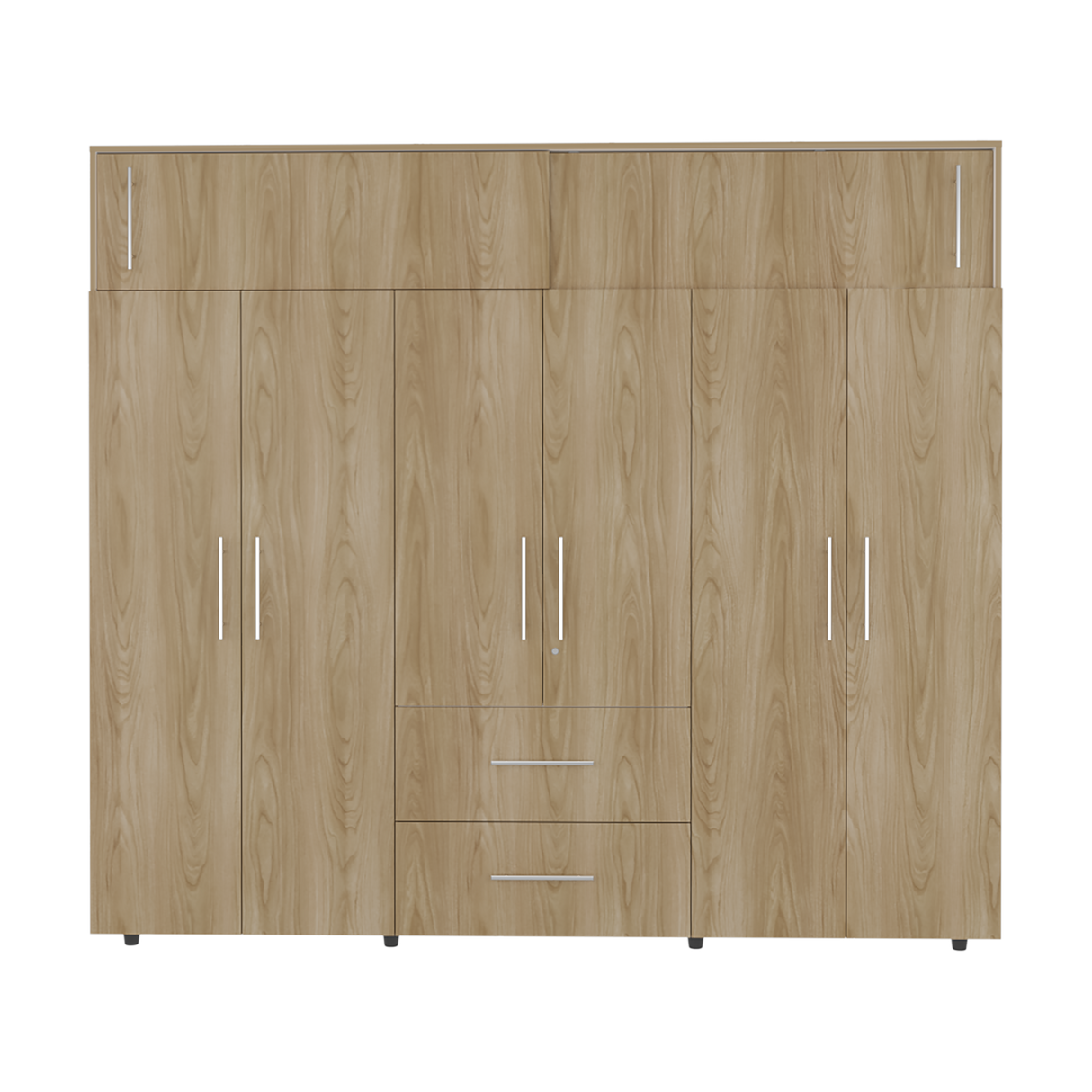 Closet Bigaf Fresno Europeo y Blanco 230x204cm Con Tres Cajones y Ocho Puertas - CLOSETS | Bylmo