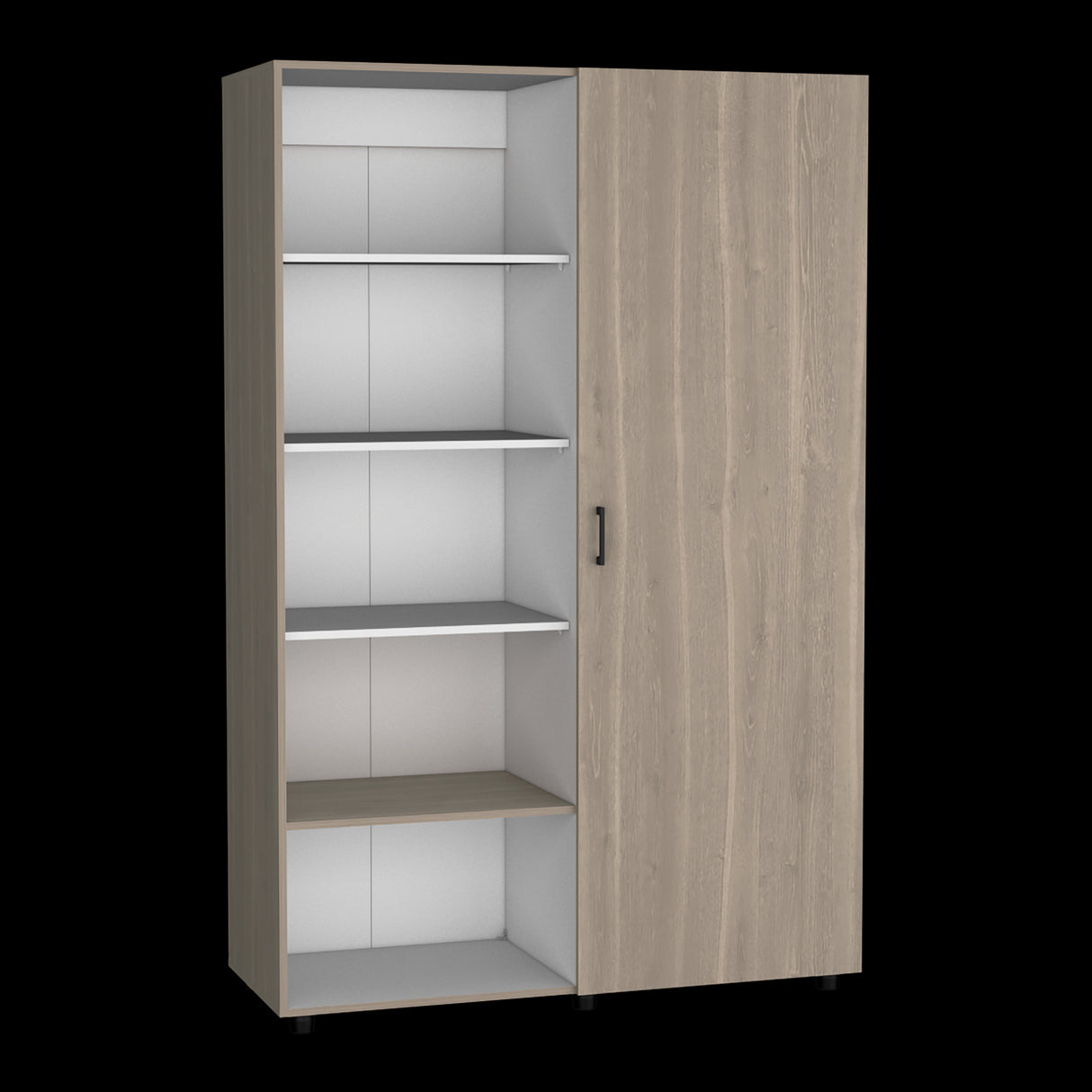 Closet Eco Bardolino y Blanco 120.1x184cm Sin Cajones y Una Puerta - CLOSETS | Bylmo
