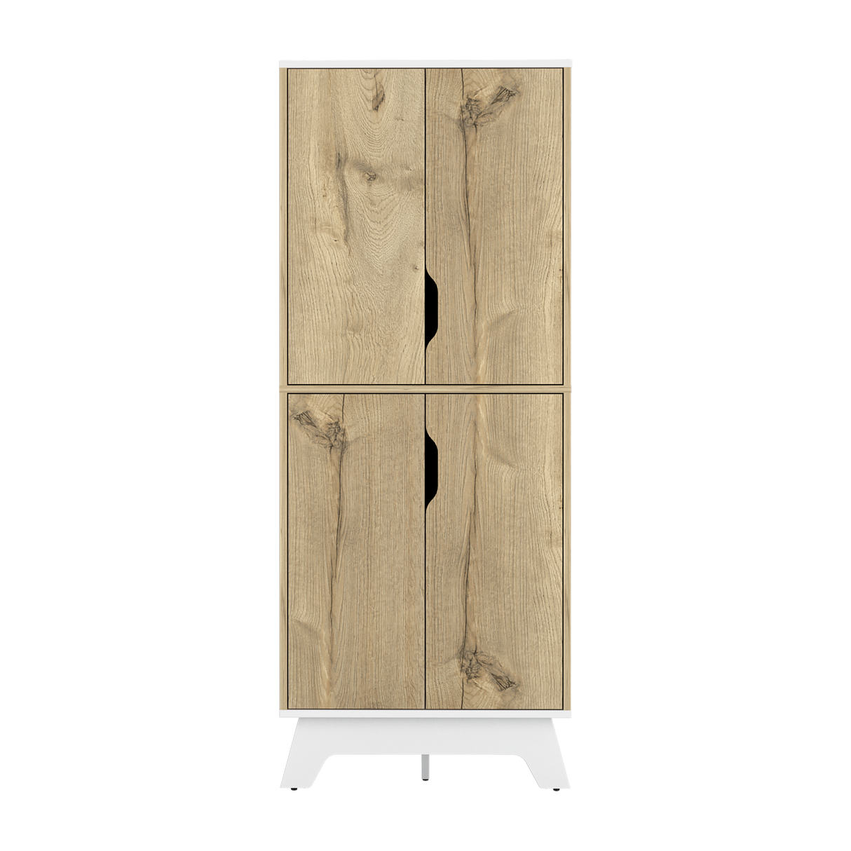 Alacena Bi color Duna y Blanco 60x150.7cm Con Cuatro Puertas - ALACENAS Y MUEBLES MICROONDAS | Bylmo