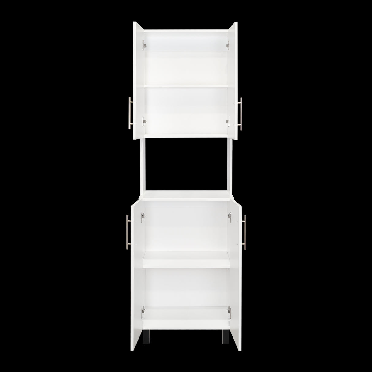 Alacena Linden Blanco 56.3x195cm Con Cuatro Puertas - ALACENAS Y MUEBLES MICROONDAS | Bylmo