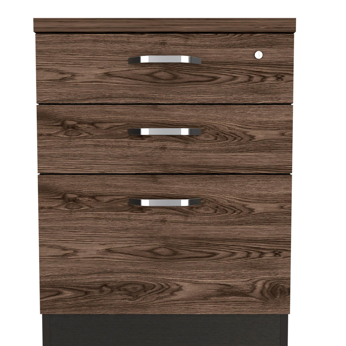 Archivador Home Office Coñac y Wengue 49.1x71.6cm Con Ruedas y Tres Cajones - ARCHIVADORES | Bylmo