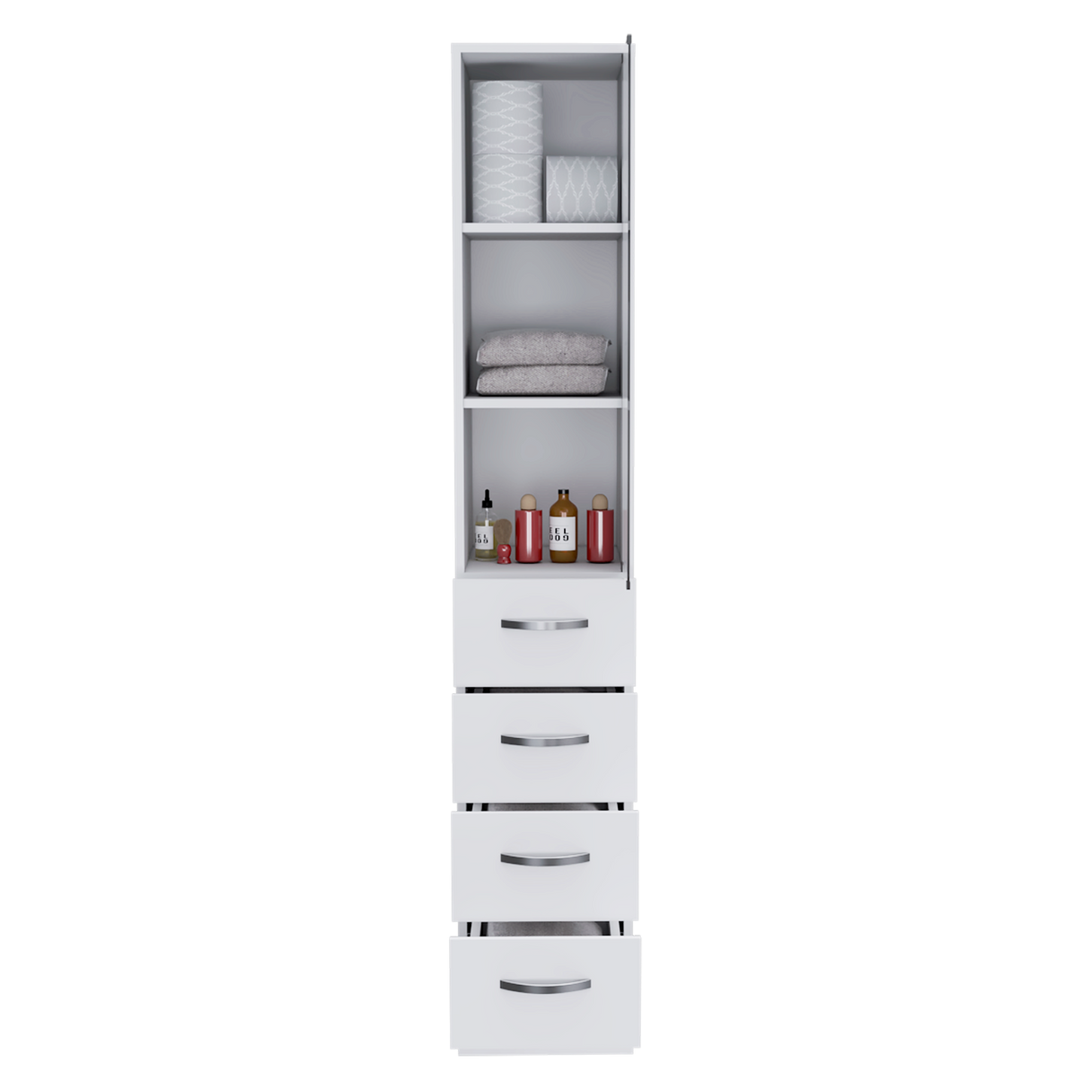Torre de Baño Vanguard Blanco 30.4x173.45cm Con Patas - MUEBLES DE ASEO Y ROPAS | Bylmo